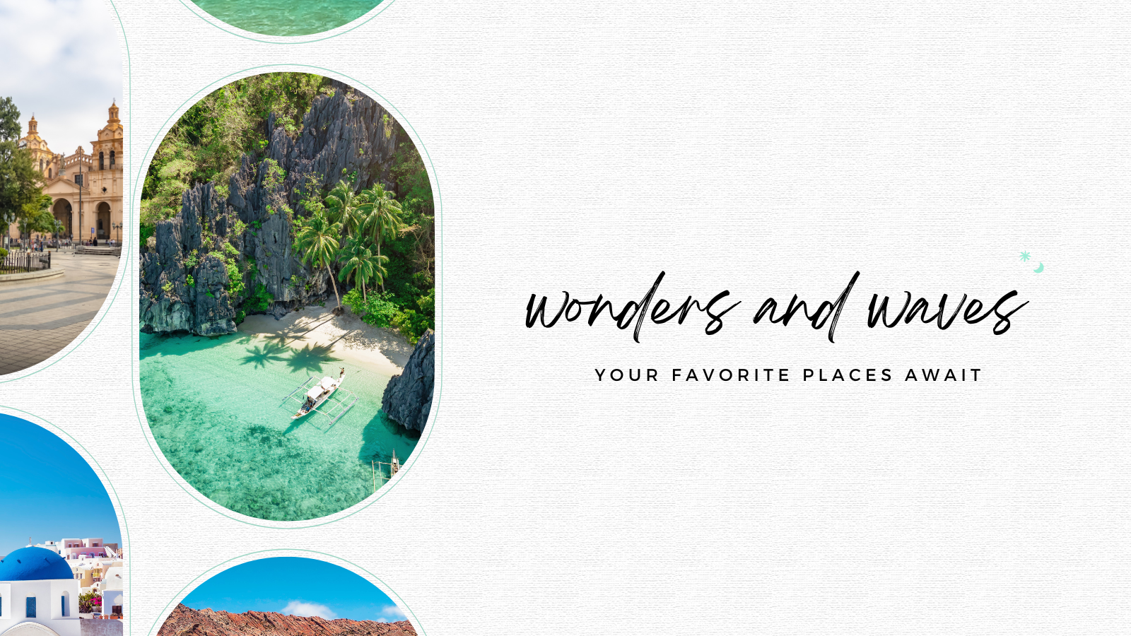 Wonder and Waves im Postkartenstil